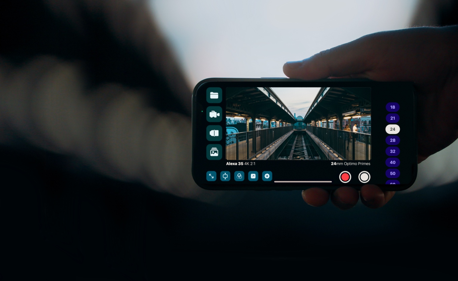 FinderKit viewfinder running on an iPhone