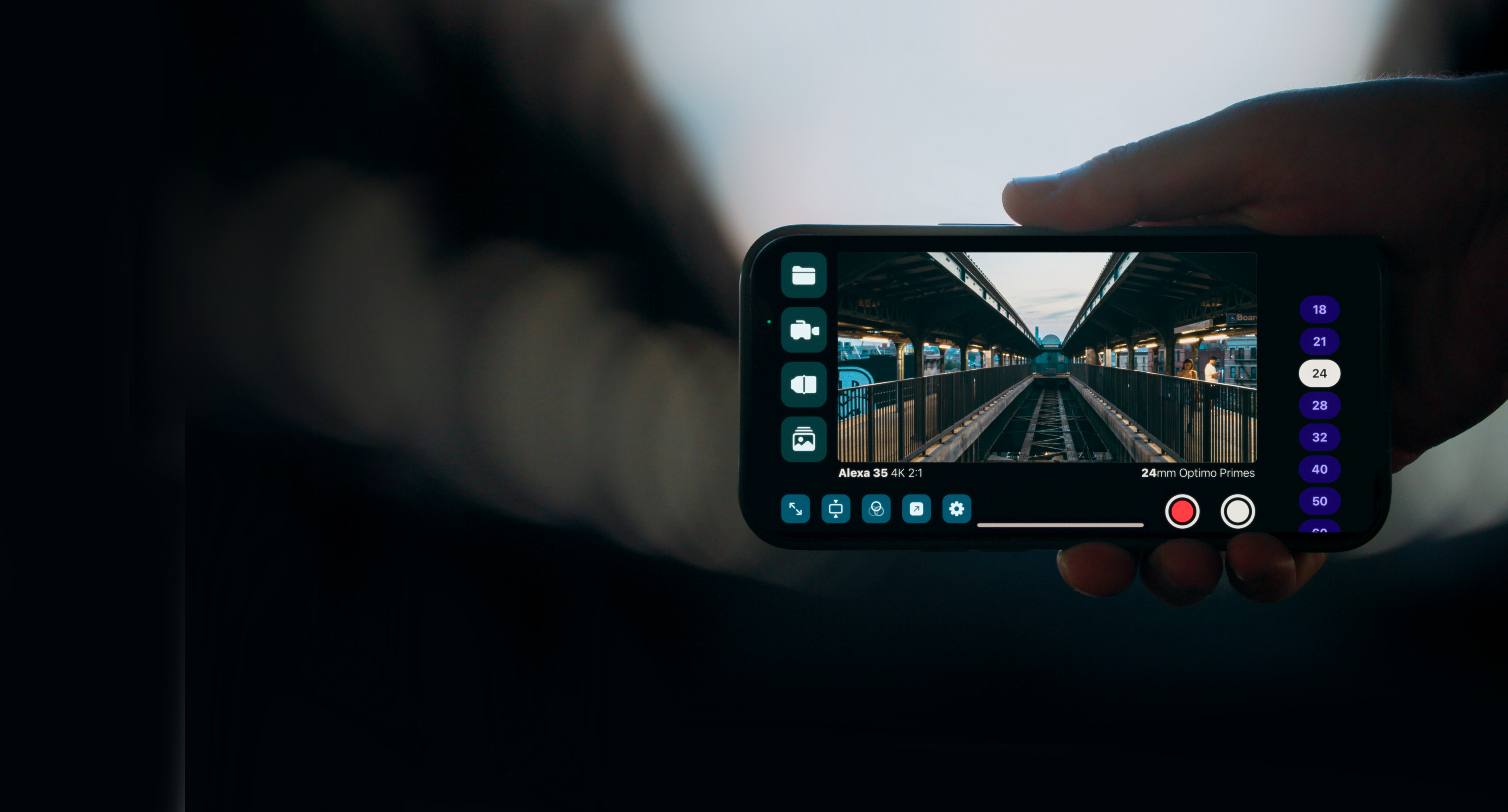 FinderKit viewfinder running on an iPhone